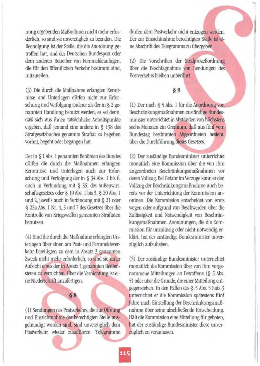Seite 118 des Verfassungsschutzbericht 1994 Mecklenburg-Vorpommern