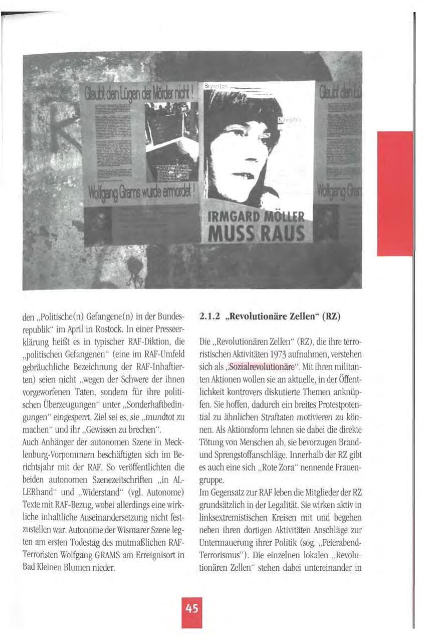 Seite 48 des Verfassungsschutzbericht 1994 Mecklenburg-Vorpommern