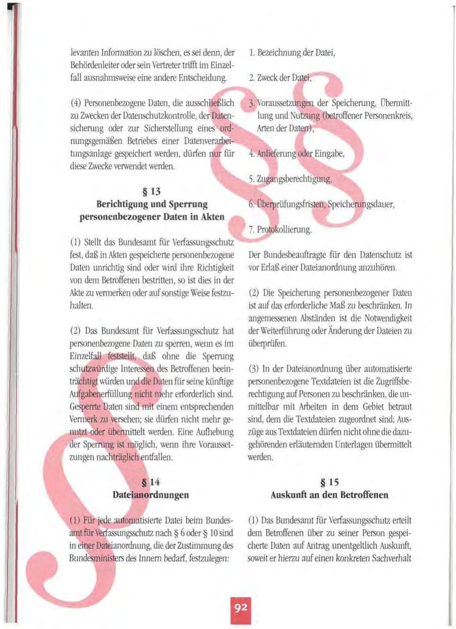 Seite 95 des Verfassungsschutzbericht 1994 Mecklenburg-Vorpommern