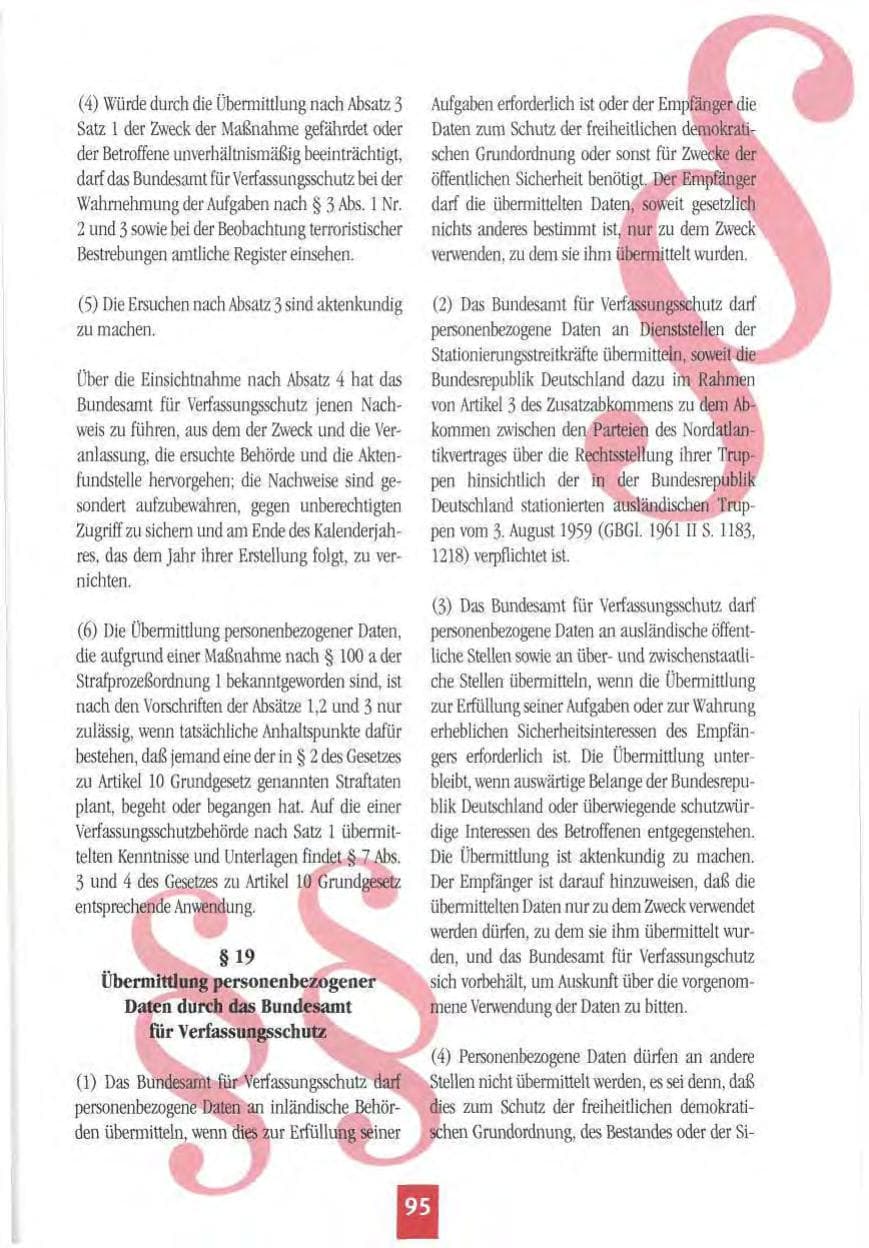 Seite 98 des Verfassungsschutzbericht 1994 Mecklenburg-Vorpommern