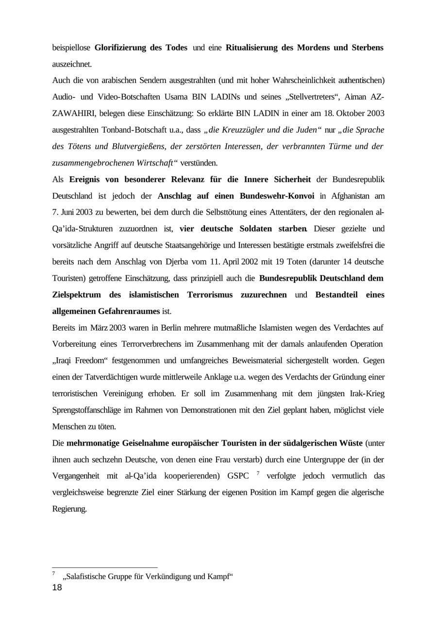 Seite 18 des Verfassungsschutzbericht 2003 Mecklenburg-Vorpommern