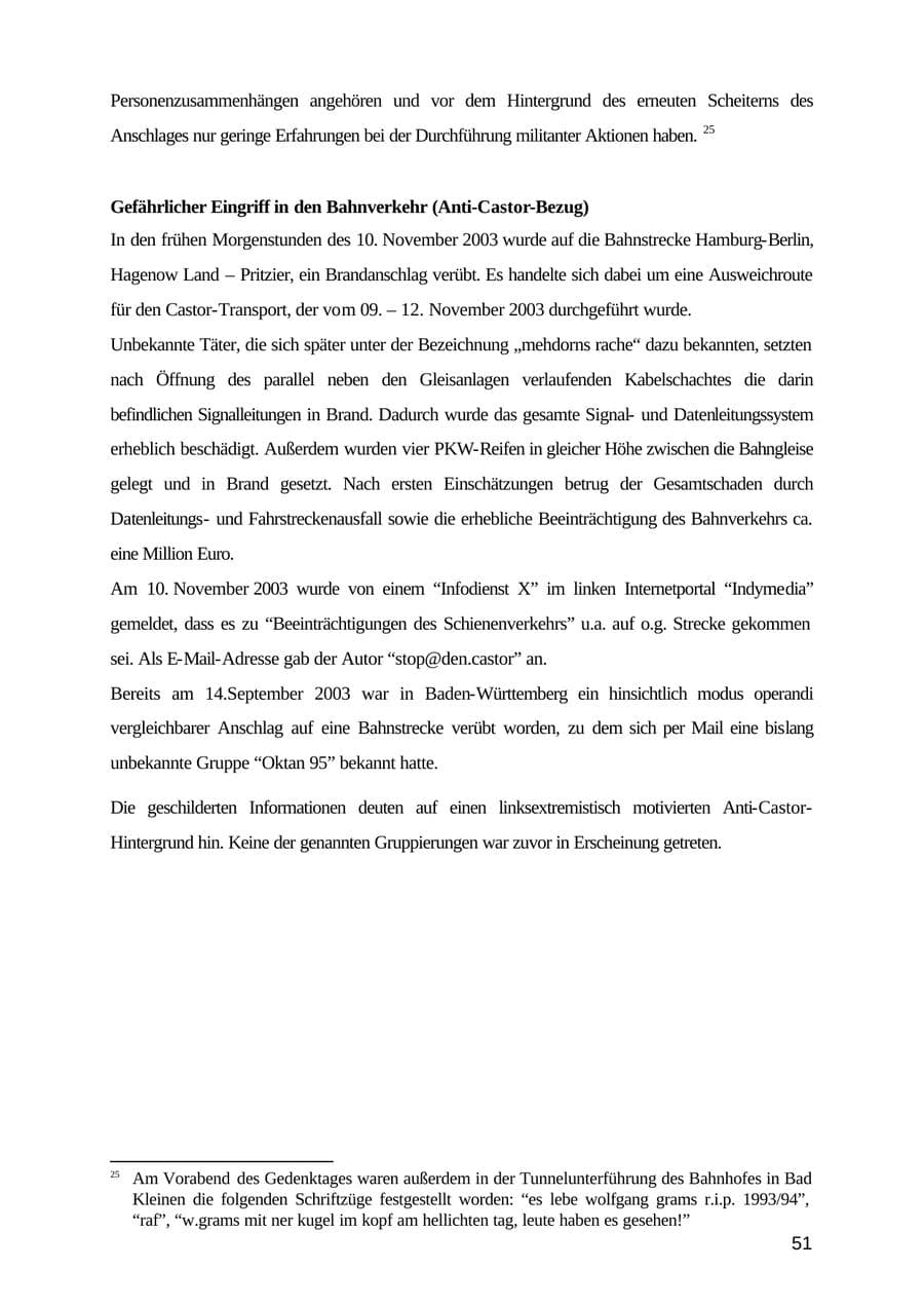 Seite 51 des Verfassungsschutzbericht 2003 Mecklenburg-Vorpommern