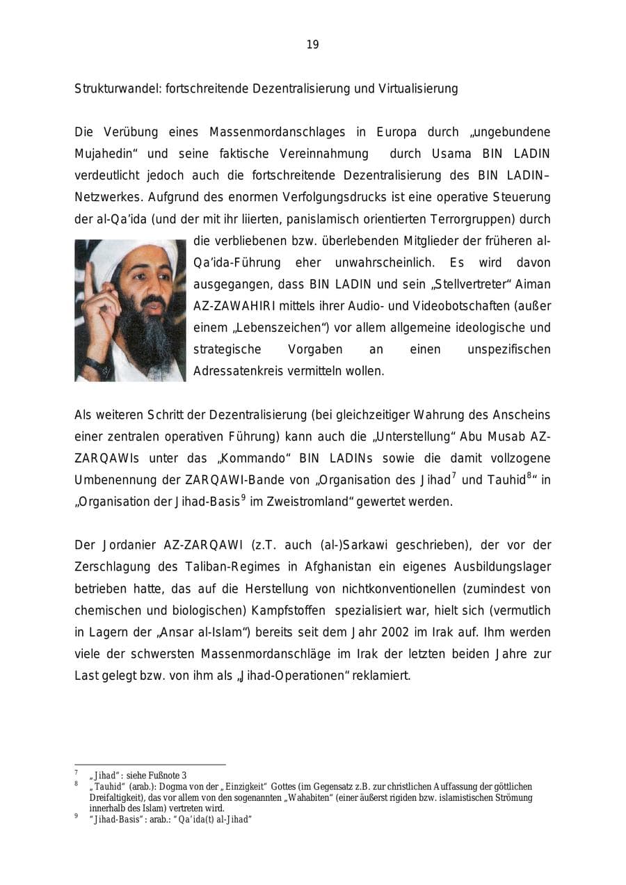 Seite 19 des Verfassungsschutzbericht 2004 Mecklenburg-Vorpommern
