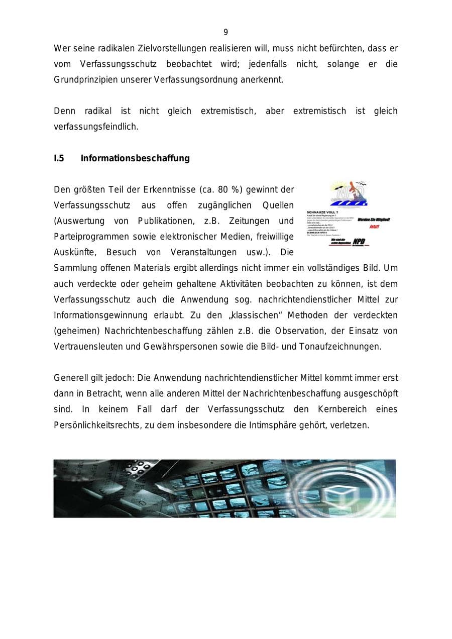 Seite 9 des Verfassungsschutzbericht 2004 Mecklenburg-Vorpommern