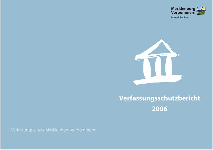 Seite 1 des Verfassungsschutzbericht 2006 Mecklenburg-Vorpommern