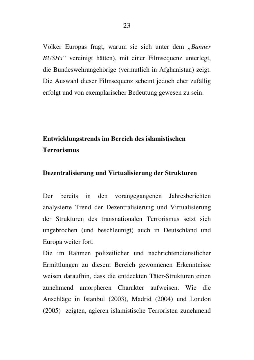 Seite 24 des Verfassungsschutzbericht 2006 Mecklenburg-Vorpommern