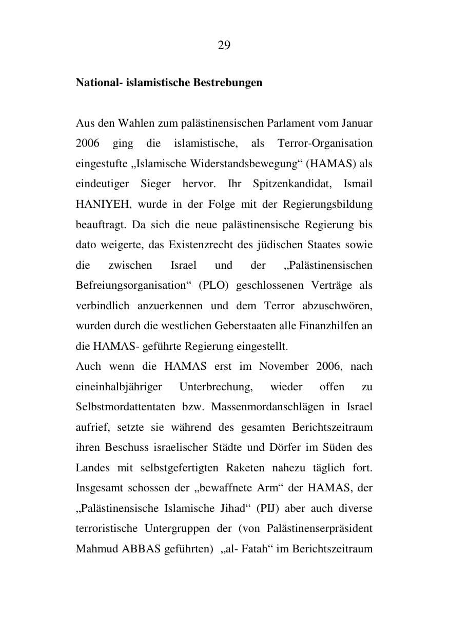 Seite 30 des Verfassungsschutzbericht 2006 Mecklenburg-Vorpommern