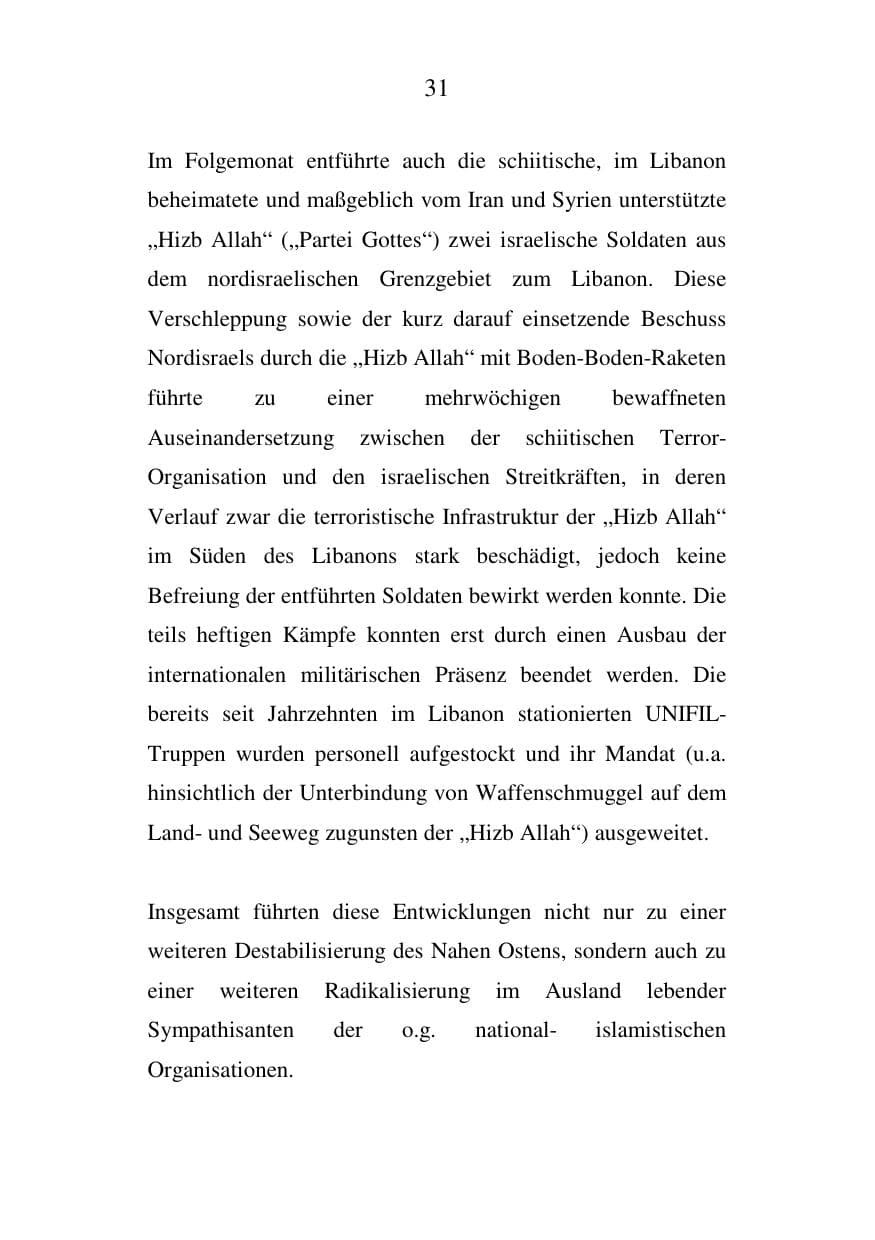 Seite 32 des Verfassungsschutzbericht 2006 Mecklenburg-Vorpommern