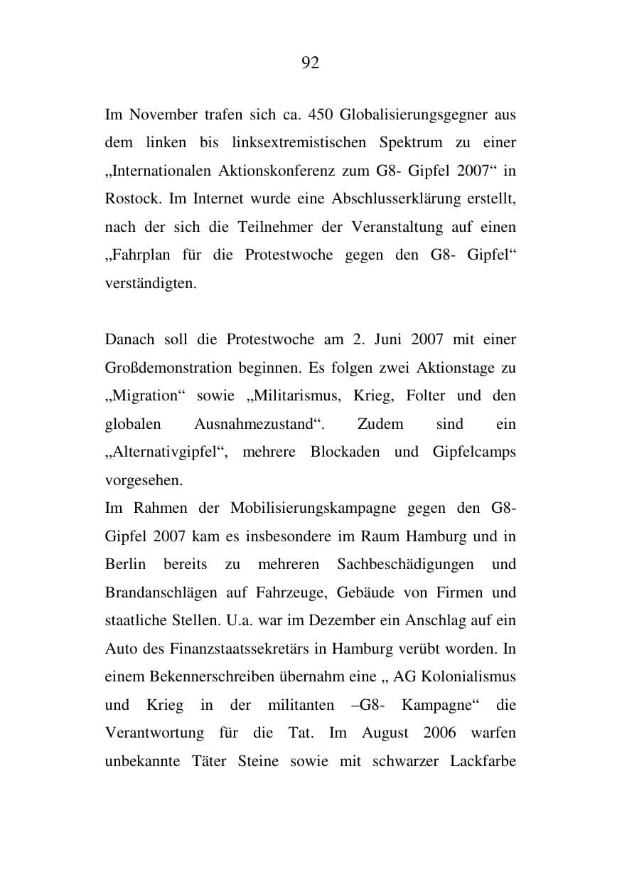 Seite 93 des Verfassungsschutzbericht 2006 Mecklenburg-Vorpommern