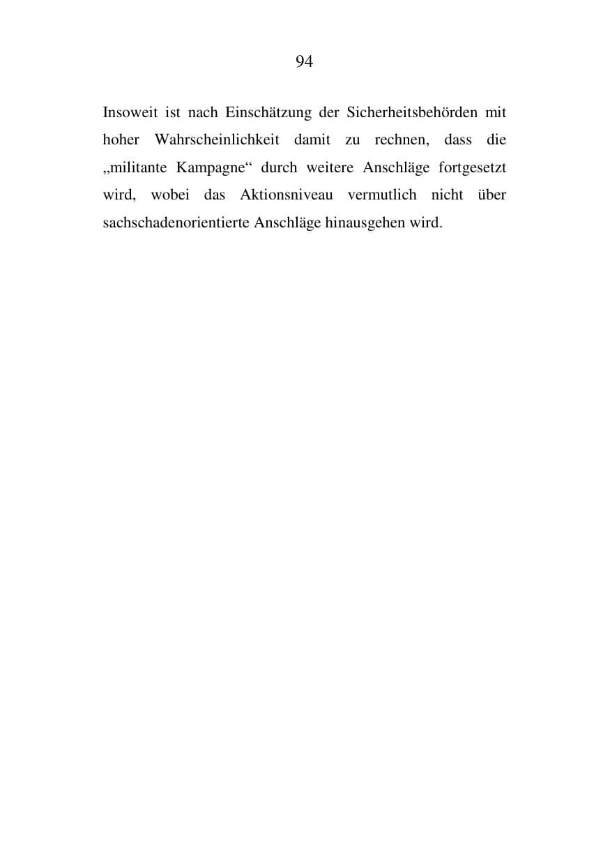 Seite 95 des Verfassungsschutzbericht 2006 Mecklenburg-Vorpommern