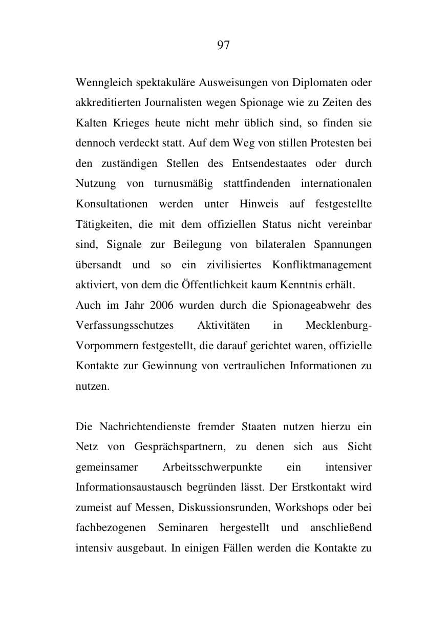 Seite 98 des Verfassungsschutzbericht 2006 Mecklenburg-Vorpommern