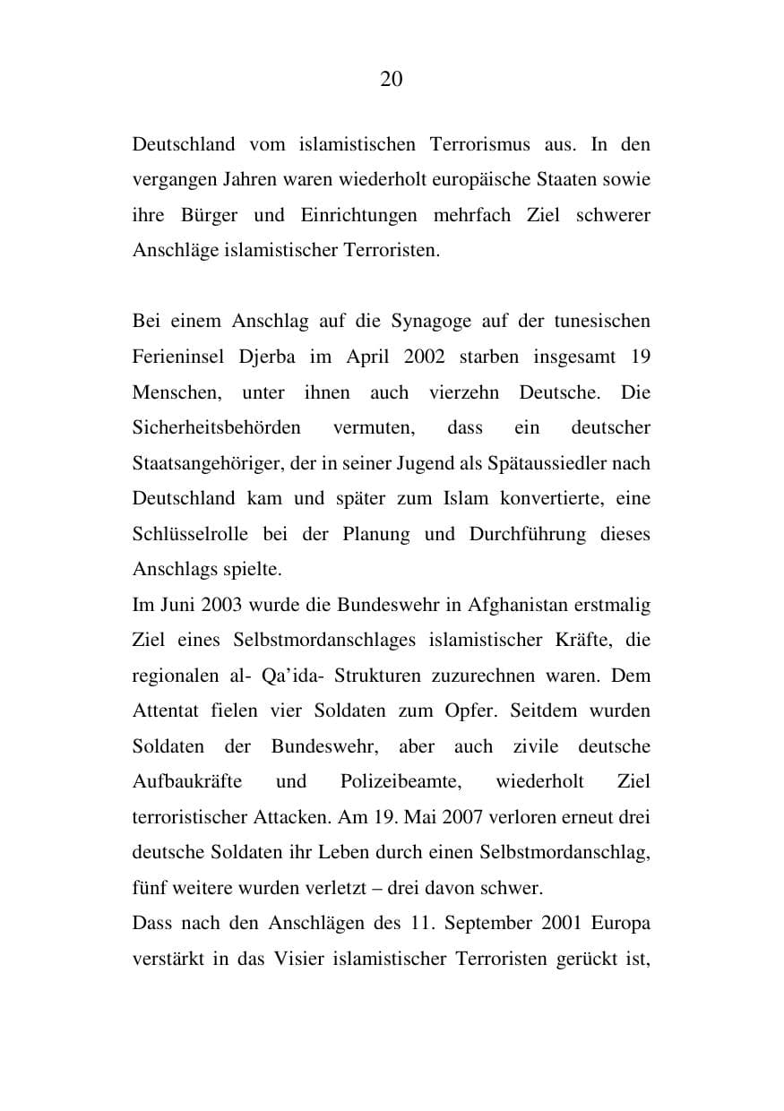 Seite 20 des Verfassungsschutzbericht 2007 Mecklenburg-Vorpommern