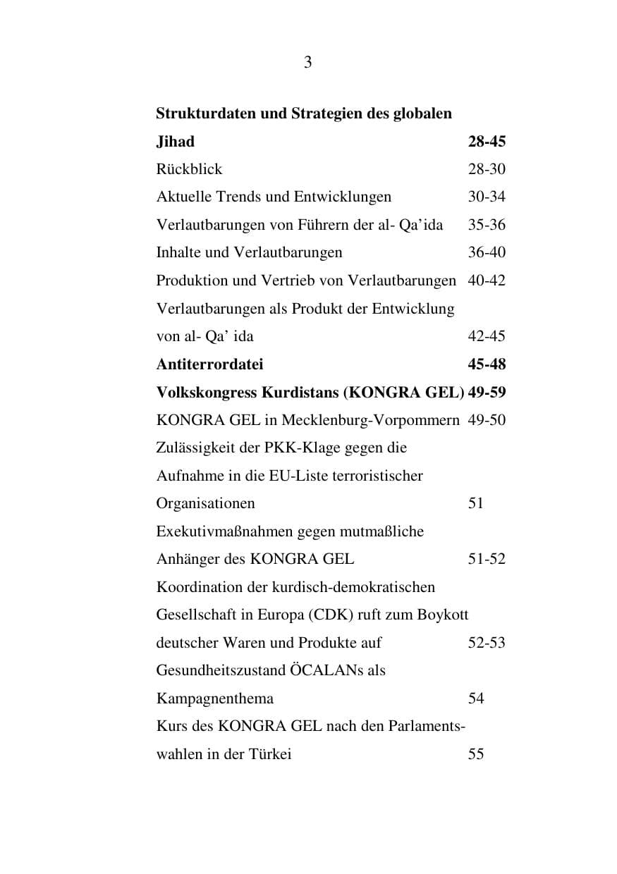 Seite 3 des Verfassungsschutzbericht 2007 Mecklenburg-Vorpommern