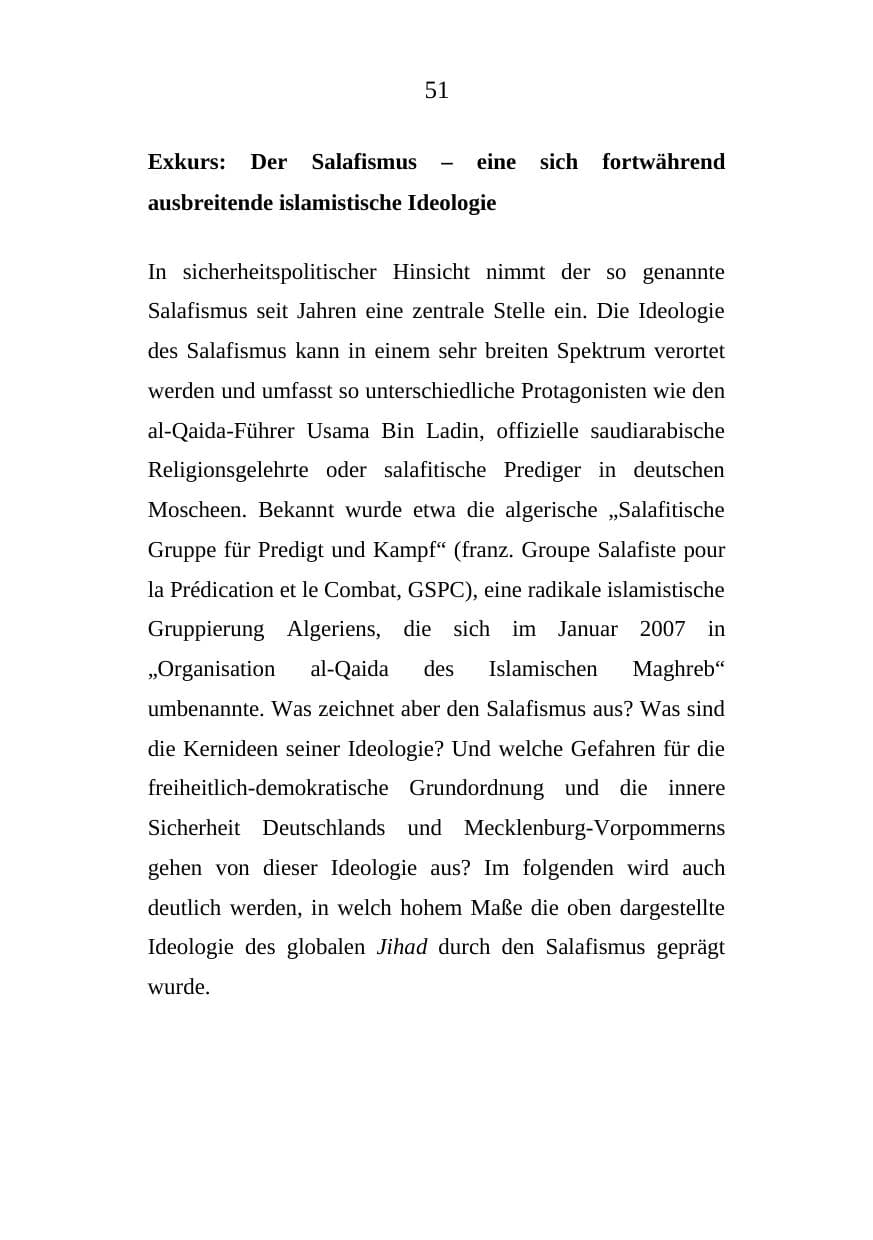 Seite 51 des Verfassungsschutzbericht 2008 Mecklenburg-Vorpommern