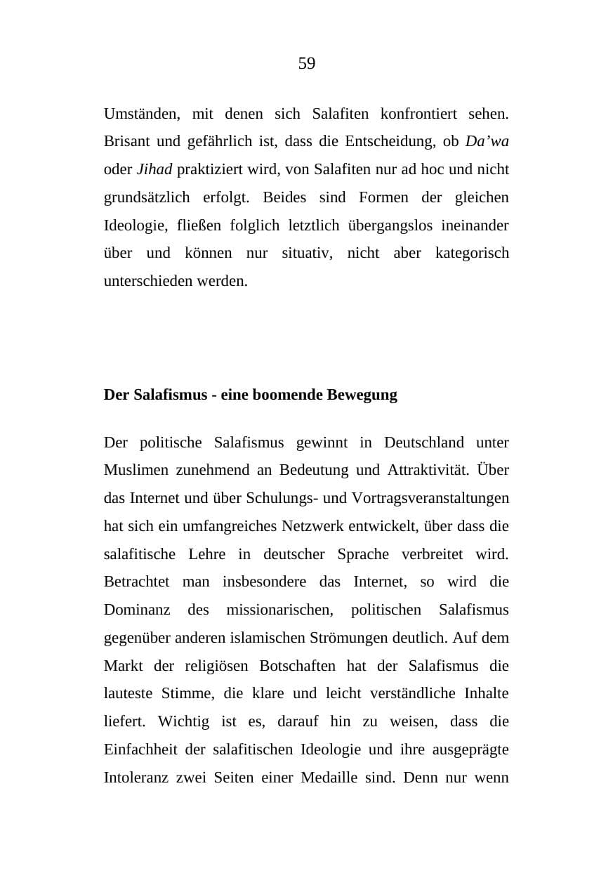 Seite 59 des Verfassungsschutzbericht 2008 Mecklenburg-Vorpommern