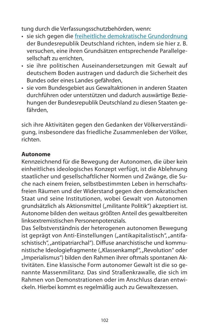 Seite 103 des Verfassungsschutzbericht 2009 Mecklenburg-Vorpommern