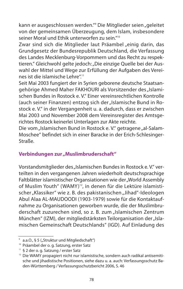 Seite 79 des Verfassungsschutzbericht 2009 Mecklenburg-Vorpommern