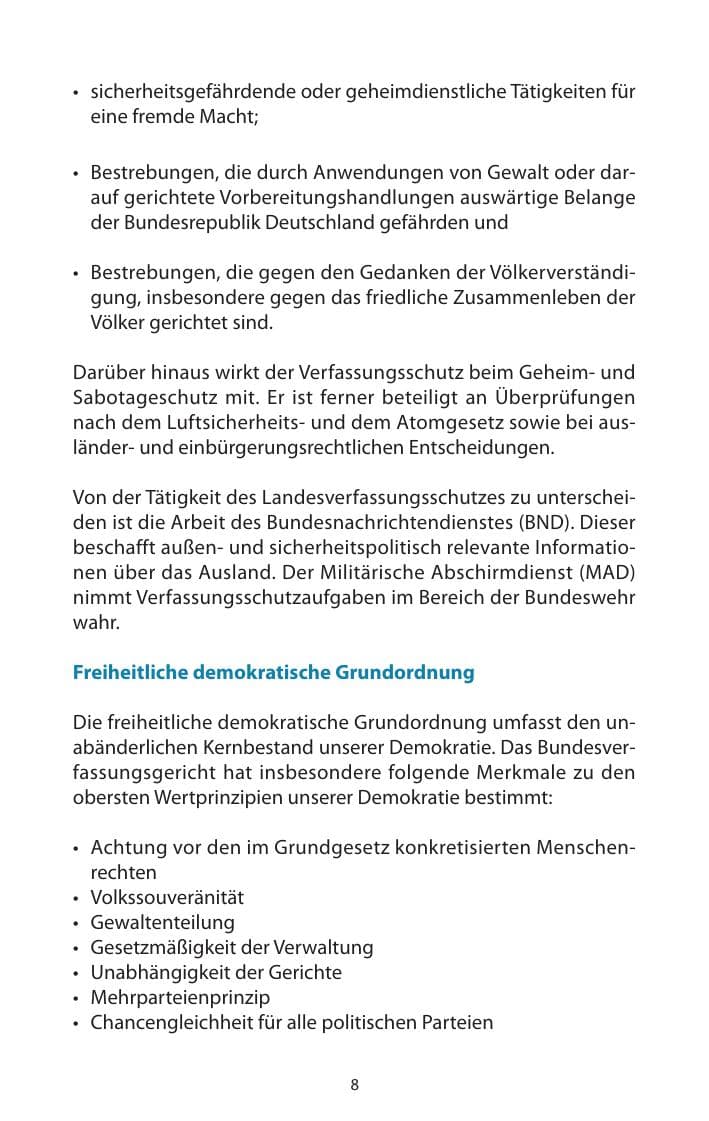 Seite 9 des Verfassungsschutzbericht 2009 Mecklenburg-Vorpommern