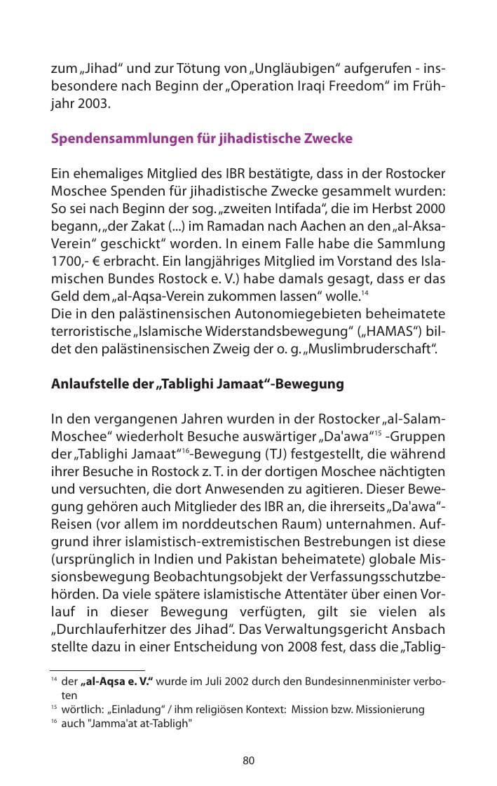 Seite 81 des Verfassungsschutzbericht 2009 Mecklenburg-Vorpommern