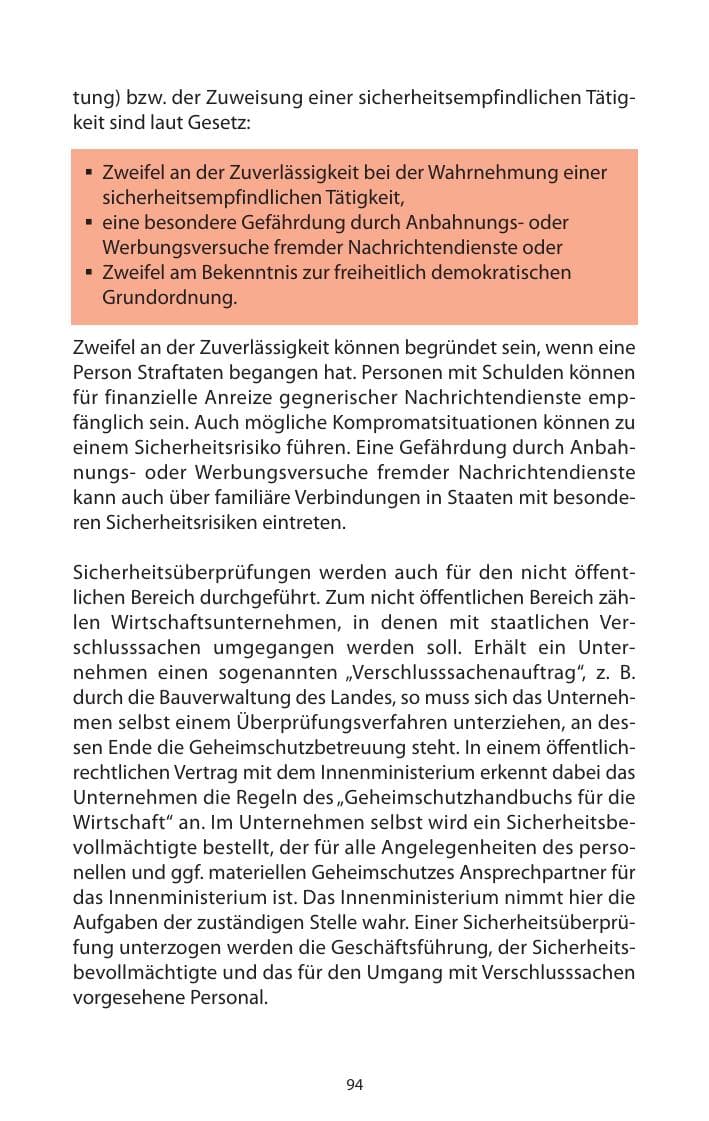 Seite 95 des Verfassungsschutzbericht 2009 Mecklenburg-Vorpommern