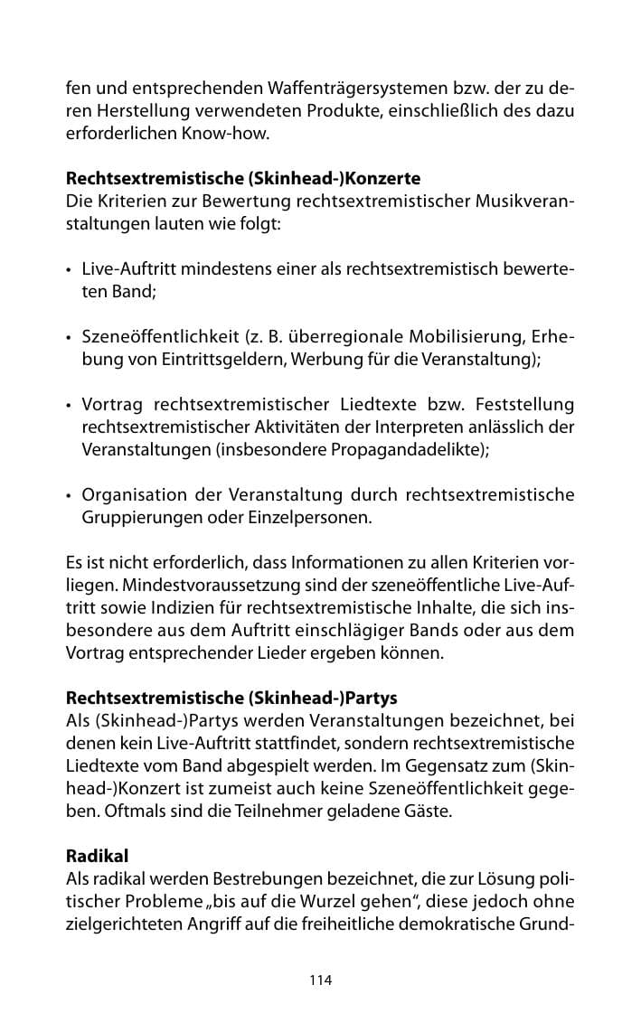 Seite 115 des Verfassungsschutzbericht 2010 Mecklenburg-Vorpommern