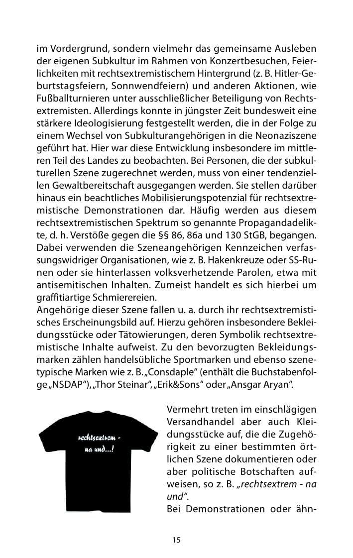 Seite 16 des Verfassungsschutzbericht 2010 Mecklenburg-Vorpommern