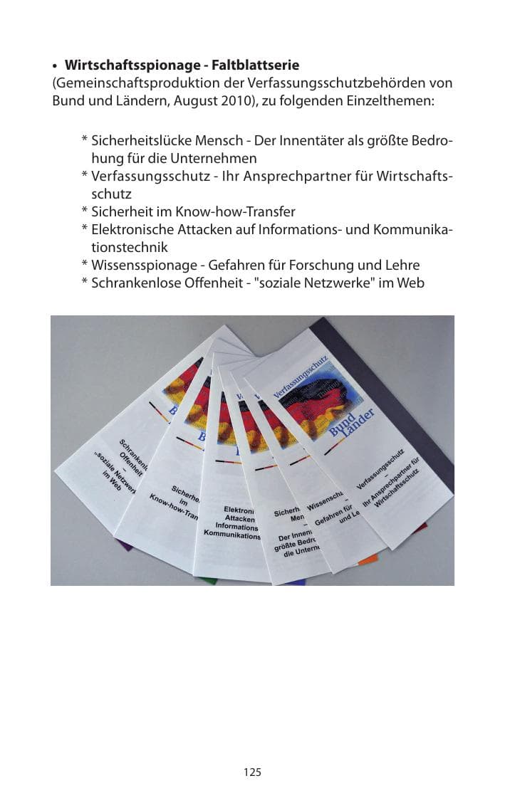 Seite 127 des Verfassungsschutzbericht 2011 Mecklenburg-Vorpommern