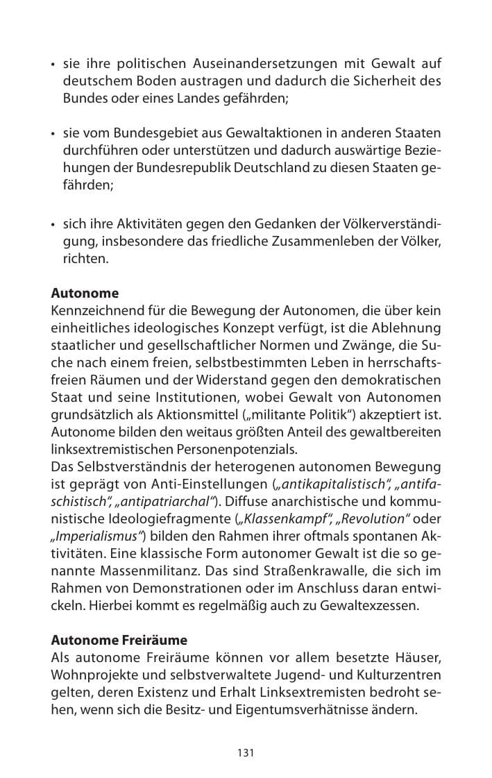 Seite 133 des Verfassungsschutzbericht 2011 Mecklenburg-Vorpommern