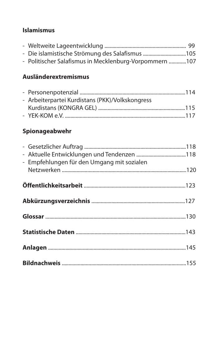 Seite 8 des Verfassungsschutzbericht 2011 Mecklenburg-Vorpommern