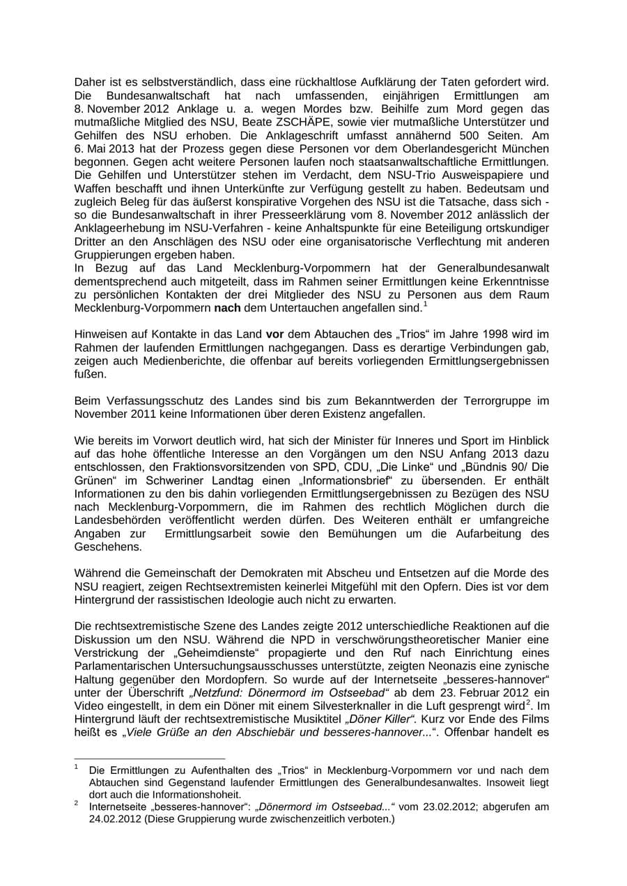 Seite 13 des Verfassungsschutzbericht 2012 Mecklenburg-Vorpommern