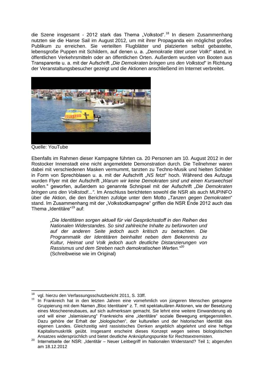 Seite 25 des Verfassungsschutzbericht 2012 Mecklenburg-Vorpommern
