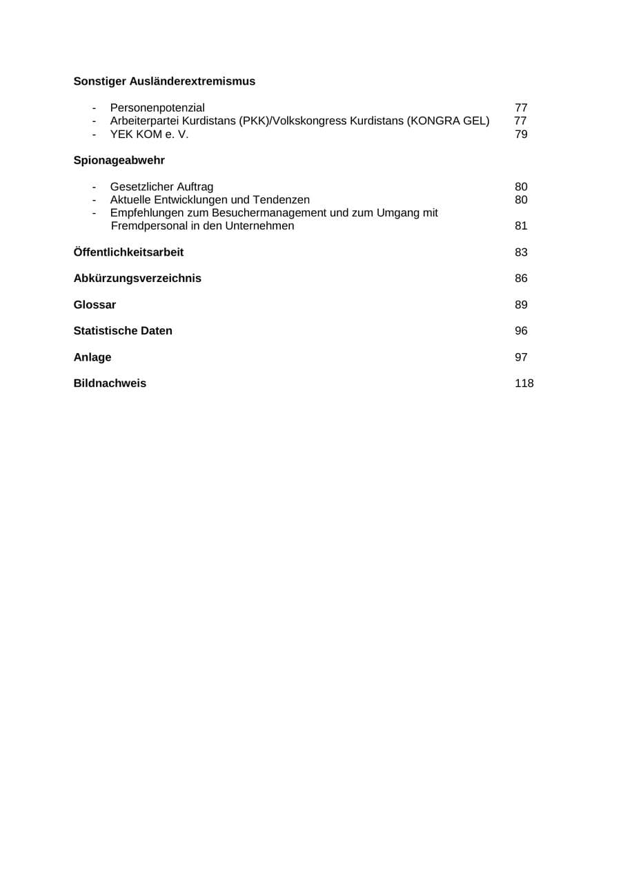 Seite 6 des Verfassungsschutzbericht 2012 Mecklenburg-Vorpommern