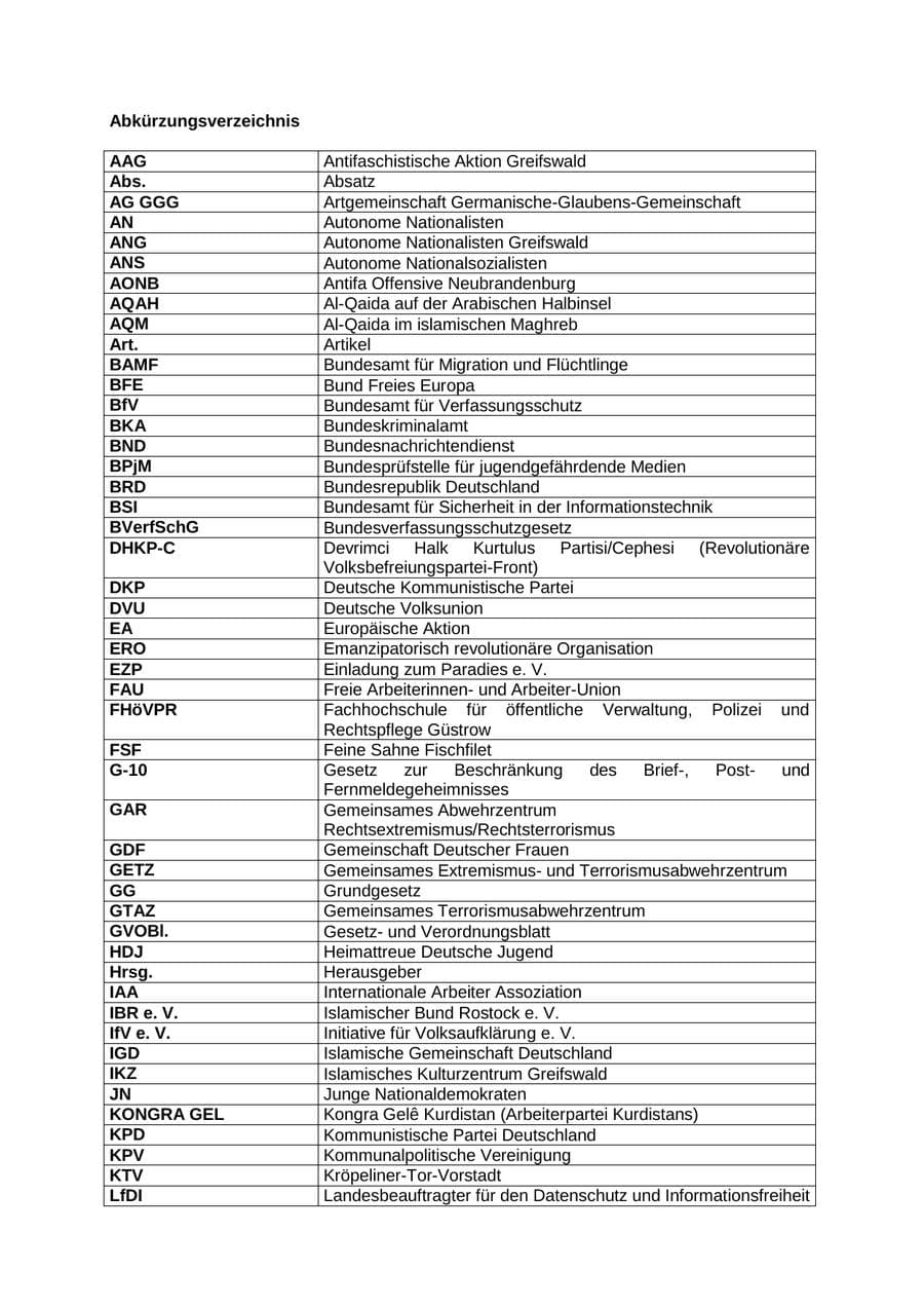 Seite 85 des Verfassungsschutzbericht 2012 Mecklenburg-Vorpommern
