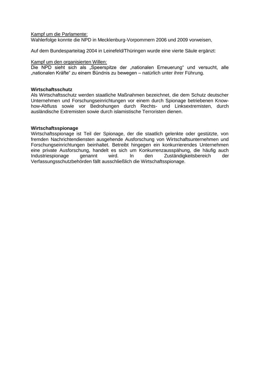 Seite 94 des Verfassungsschutzbericht 2012 Mecklenburg-Vorpommern