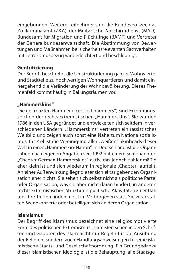 Seite 142 des Verfassungsschutzbericht 2013 Mecklenburg-Vorpommern