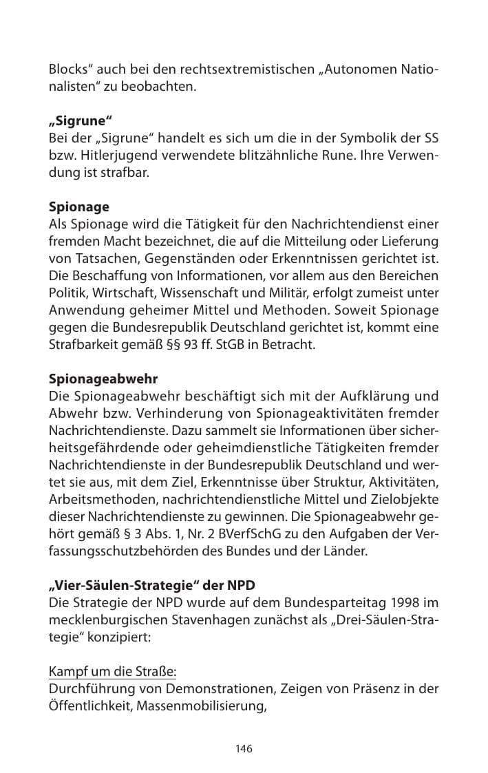 Seite 148 des Verfassungsschutzbericht 2013 Mecklenburg-Vorpommern