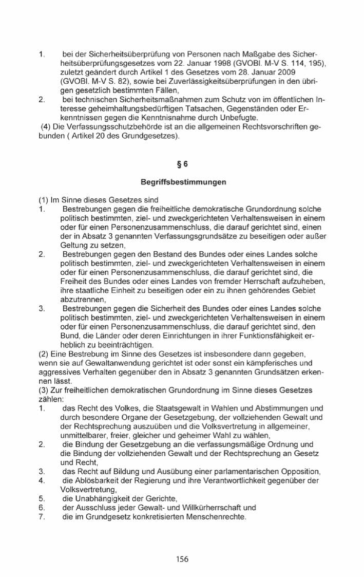 Seite 158 des Verfassungsschutzbericht 2013 Mecklenburg-Vorpommern