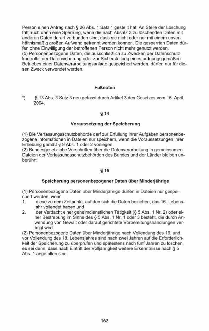 Seite 164 des Verfassungsschutzbericht 2013 Mecklenburg-Vorpommern