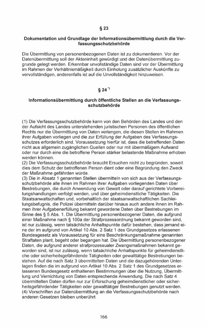 Seite 168 des Verfassungsschutzbericht 2013 Mecklenburg-Vorpommern