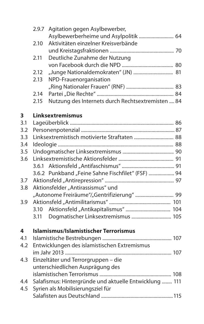 Seite 9 des Verfassungsschutzbericht 2013 Mecklenburg-Vorpommern