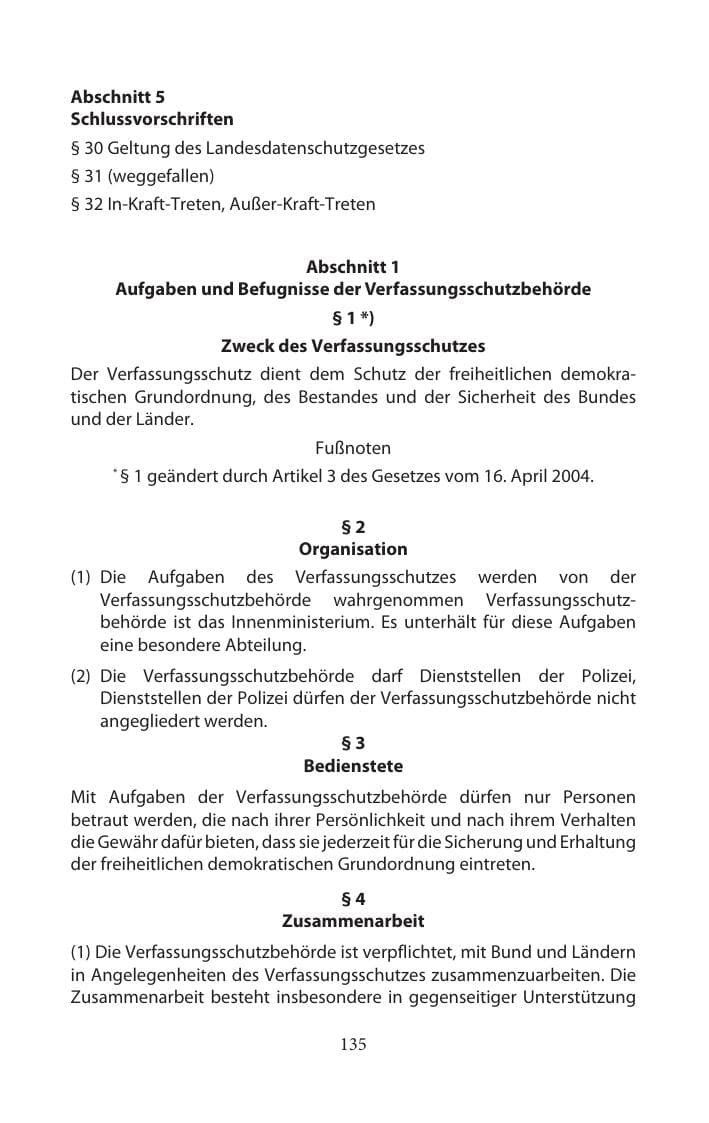 Seite 135 des Verfassungsschutzbericht 2014 Mecklenburg-Vorpommern