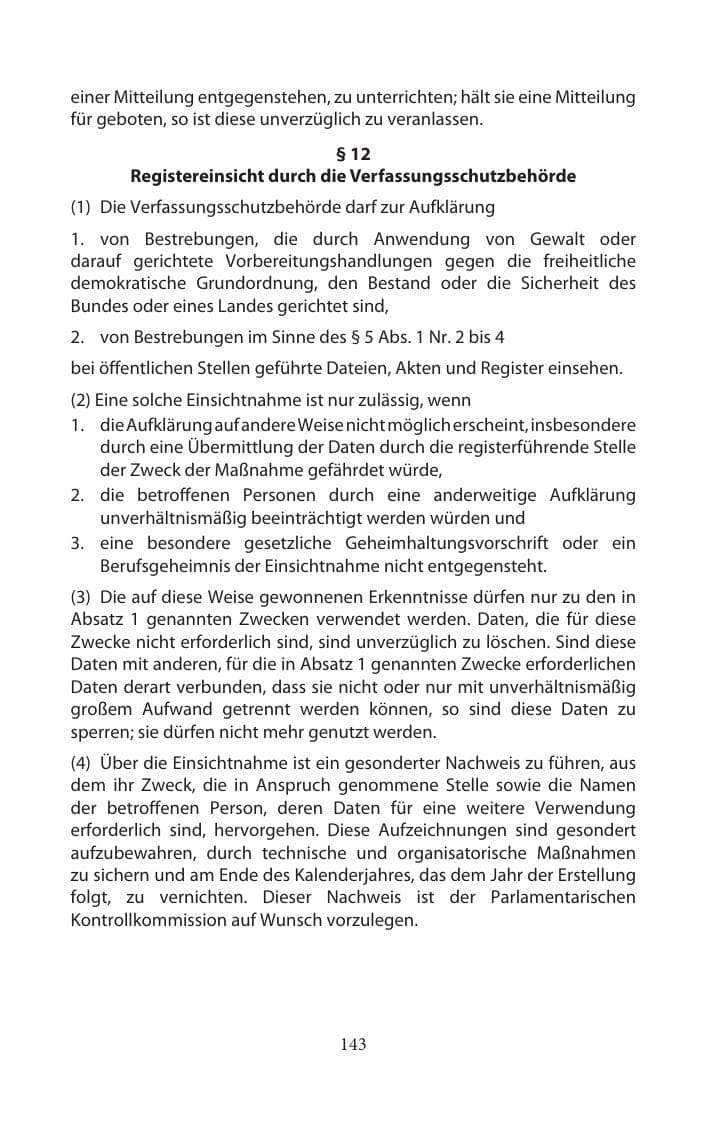 Seite 143 des Verfassungsschutzbericht 2014 Mecklenburg-Vorpommern