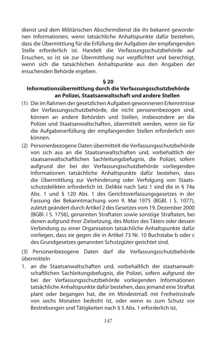 Seite 147 des Verfassungsschutzbericht 2014 Mecklenburg-Vorpommern
