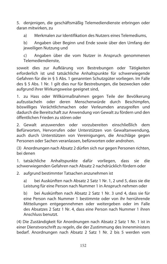 Seite 152 des Verfassungsschutzbericht 2014 Mecklenburg-Vorpommern