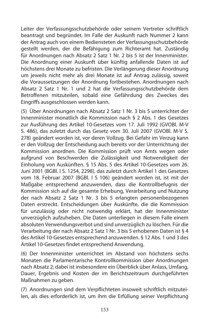 Seite 153 des Verfassungsschutzbericht 2014 Mecklenburg-Vorpommern