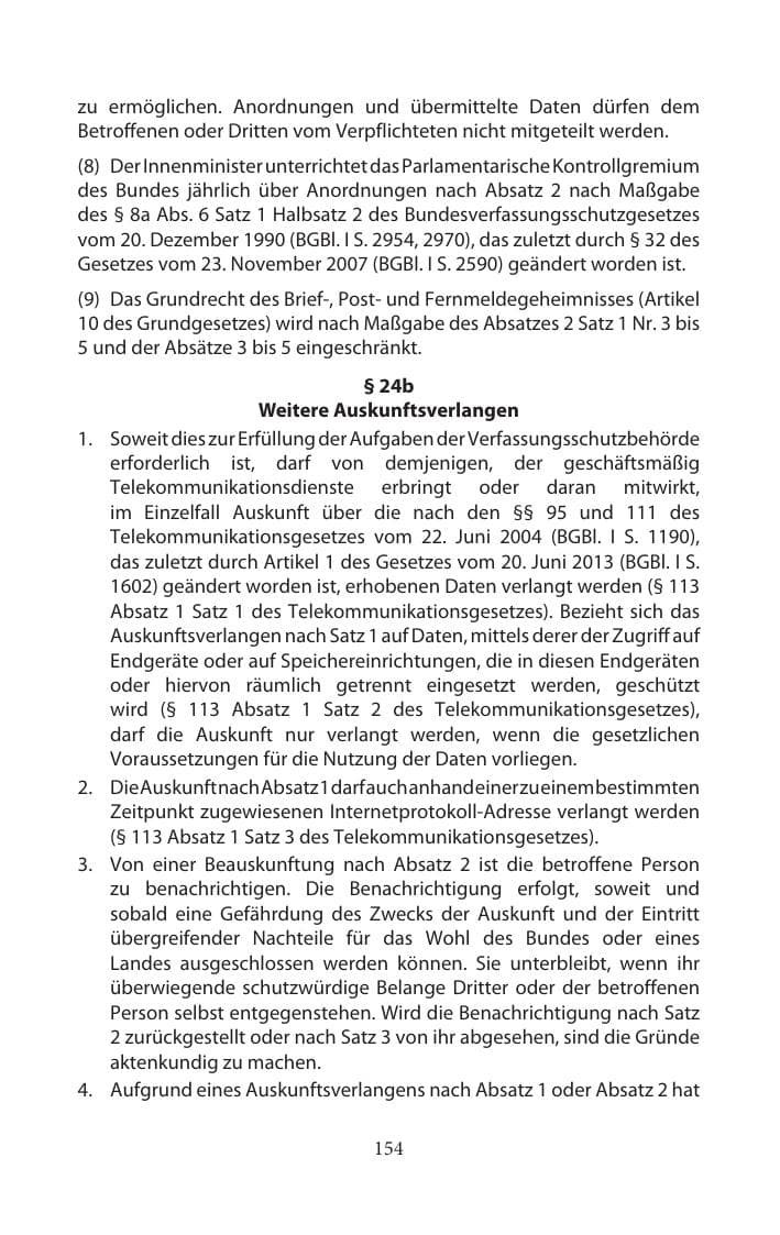 Seite 154 des Verfassungsschutzbericht 2014 Mecklenburg-Vorpommern