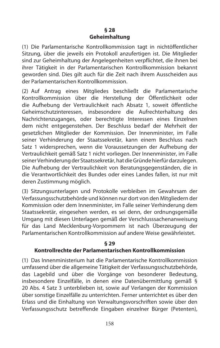 Seite 158 des Verfassungsschutzbericht 2014 Mecklenburg-Vorpommern