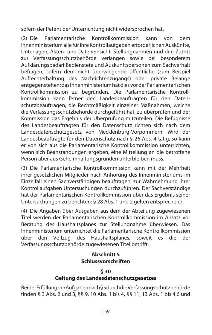 Seite 159 des Verfassungsschutzbericht 2014 Mecklenburg-Vorpommern