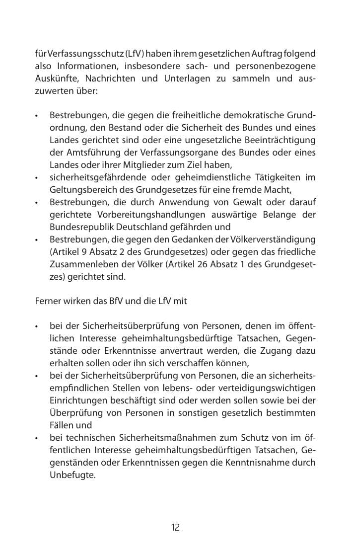 Seite 12 des Verfassungsschutzbericht 2015 Mecklenburg-Vorpommern