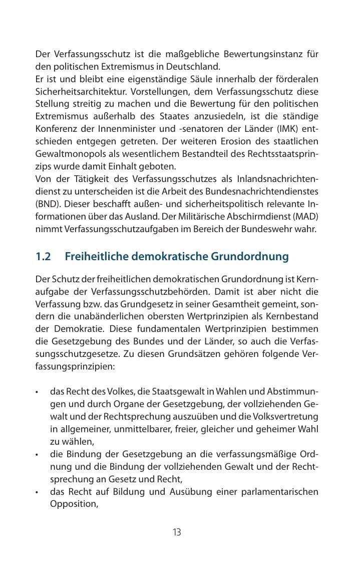 Seite 13 des Verfassungsschutzbericht 2015 Mecklenburg-Vorpommern